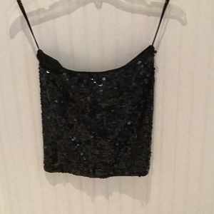 Sequin top with built in bra.